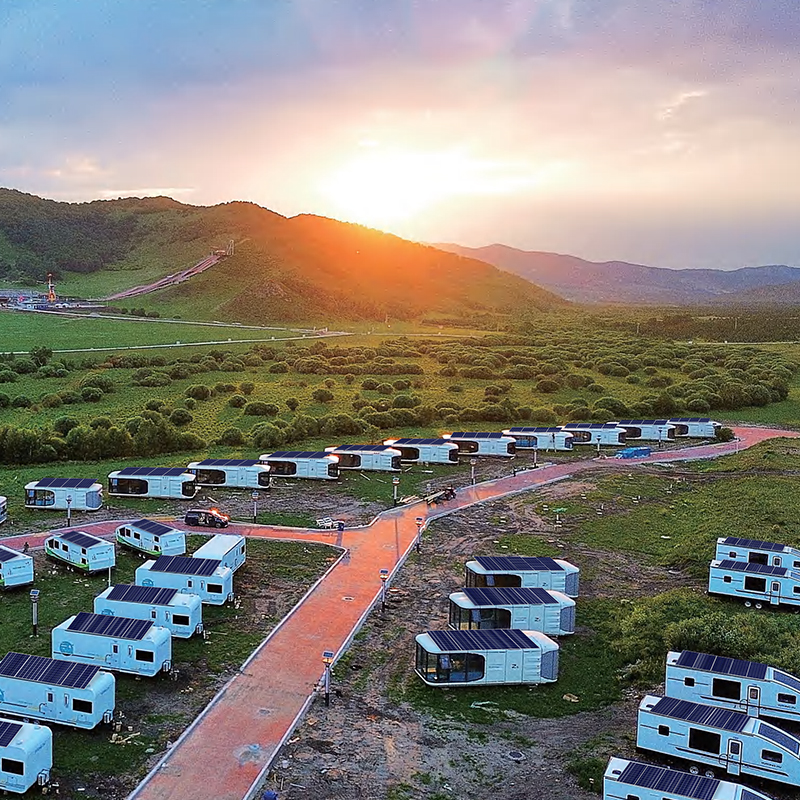 Customized Pre-Fab Folded Container House with Solar System for Apartment Hotel Room Campsite Garden Expandable for Home Use Customized Fast Install Expandable Prefab Container House Homes with Solar 