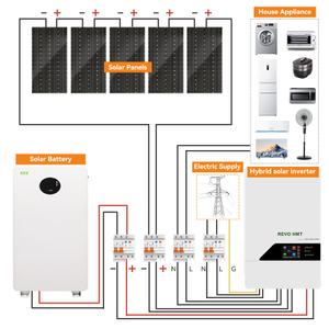  Hybrid On&Off Grid Home Use Solar Energy System Complete Kit 2.56KW 3.43KW 5.12KW 10KW 16KW Solar Panels Home Energy Storage System BESS Solar Panel Power System for Home