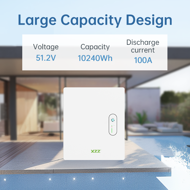  XZZ New Hot Wall-Rack Mount Dual Use 51.2v 100ah 10.24kwh Lifepo4 Lithium Ion Battery For Solar System Home Energy Storage Syst.
