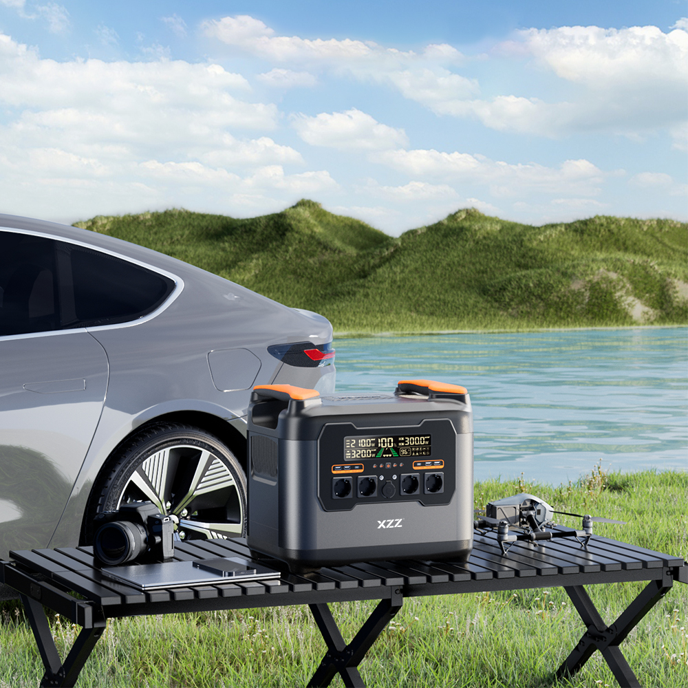 Portable Power Station 3000W Solar Generator for Camping, Home Backup LMFP Battery Mobile Power Supply