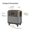XZZ OEM ODM 3000W 5376Wh Portable Power Station Solar Generator LiFePO4 Power Station For Camping Emergency Multi Function Outdoor Energy Storage Battery Generator with Wheels