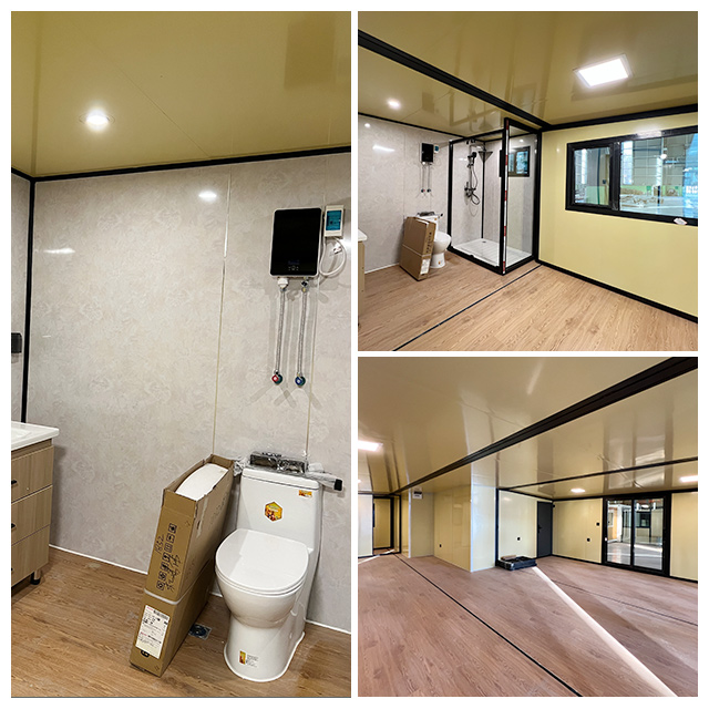 Solar Ready Portable Prefab Expandable Container Foldable Tiny Home Luxury 40ft Prefabricated House Complete Set Off Grid Living Solution Solar Energy System Container House