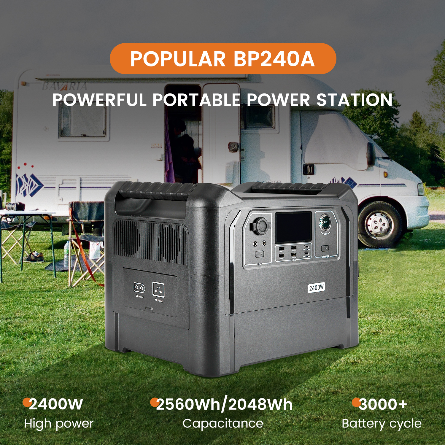 2400W Portable Power Station/ Solar Generator ODM/OEM Mobile Power Supply LiFePO4 Battery