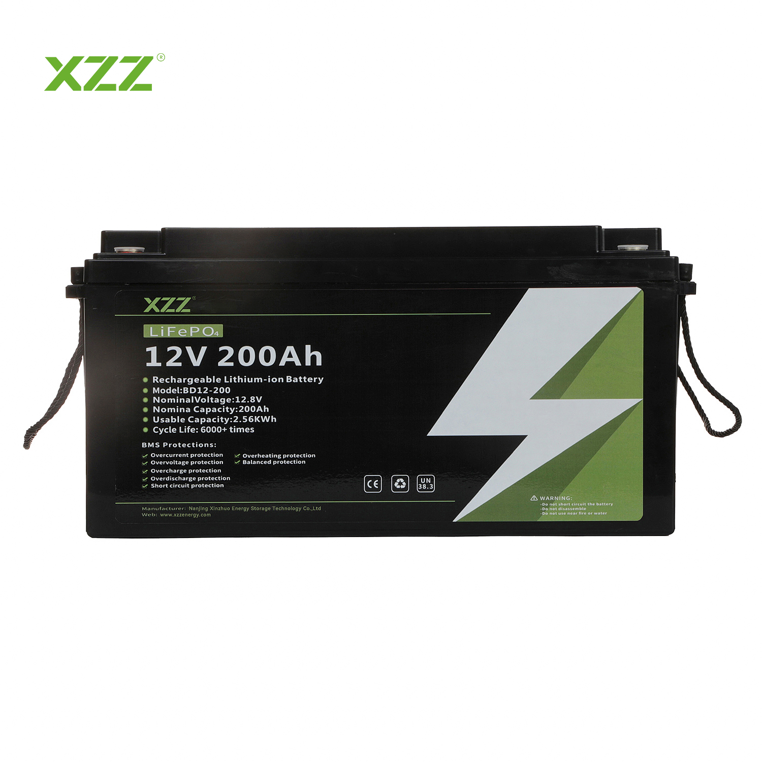 Deep Cycle Long Life LiFePO4 Rechargeable Battery Li-Ion Storage Battery LFP 2560Wh 12.8V 200A Lithium Ion Battery