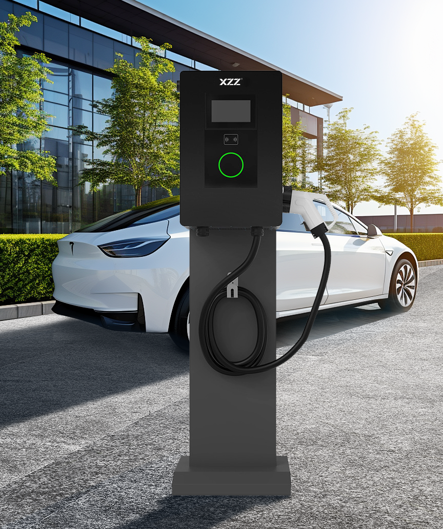 XZZ DC Single Gun EV Charger 20KW/30KW/40KW/60KW EV Charging Station WiFi Smart APP Control OCPP Fast Car Charger Mini DC Charging Station Wall-mounted Or Pole-mounted InFast Electric Charging Station
