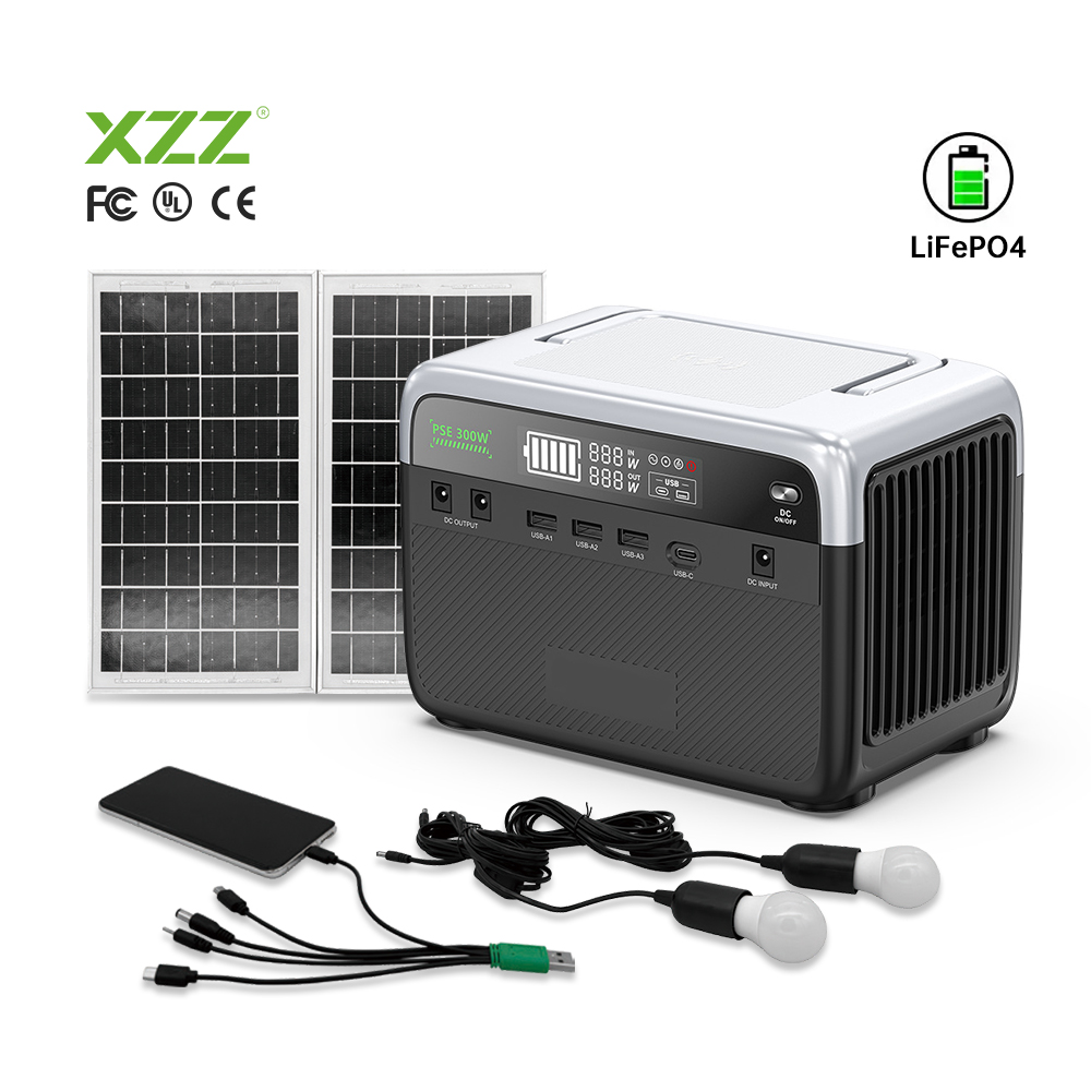  300W 144Wh Portable Power Station with Solar Panel Portable Battery Energy Storage Power Supply Solar Generator LiFePO4