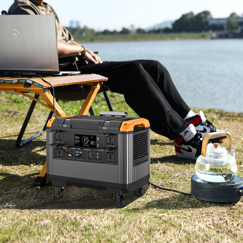 XZZ OEM ODM 3000W 4032Wh Portable Power Station Solar Generator LiFePO4 Power Station For Camping Emergency Multi Function Outdoor Energy Storage Battery Generator with Wheels