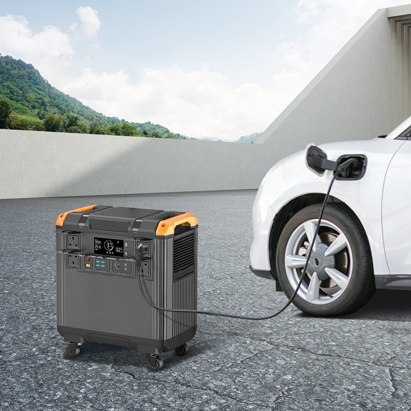 XZZ OEM ODM 3000W 5376Wh Portable Power Station Solar Generator LiFePO4 Power Station For Camping Emergency Multi Function Outdoor Energy Storage Battery Generator with Wheels