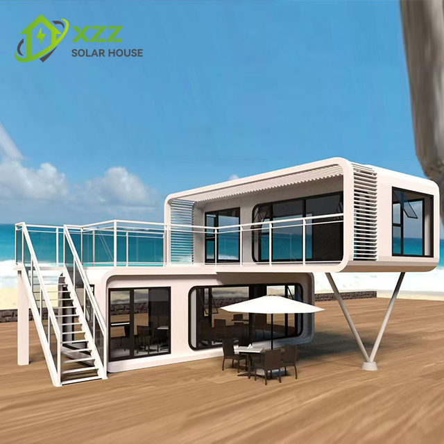 XZZEnergy Solar Off-Grid Apple Mobile Cabin Integrated Solar Panel & Energy Storage Apple Cabin Housing Solution with bedroom,kitchen,bathroom for Hotel/Office use