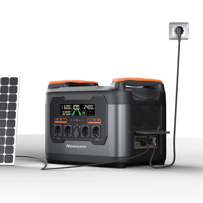 Xin Zhuo Portable Power Station Cube 2400W with Expansion Battery Pack, 2048Wh Capacity , Solar Generator for Camping, Home Backup.