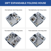 XZZEnergy Solar Off-Grid Prefab 20ft Expandable Container Foldable Tiny Home Prefabricated House Complete Set Off Grid Living Solution Solar Energy System Container House