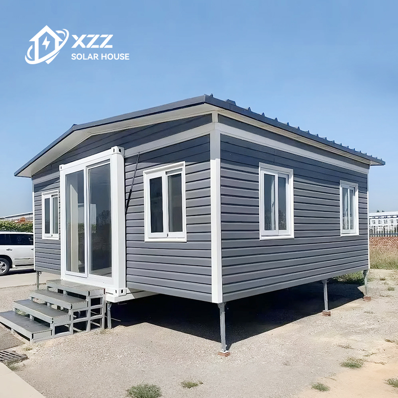 XZZENERGY Solar Energy 100% totally Off-Grid 20ft Prefab Modular Expandable Container House with 2bedrooms,kitchen and bathroom solar energy included.30kwh Power perday