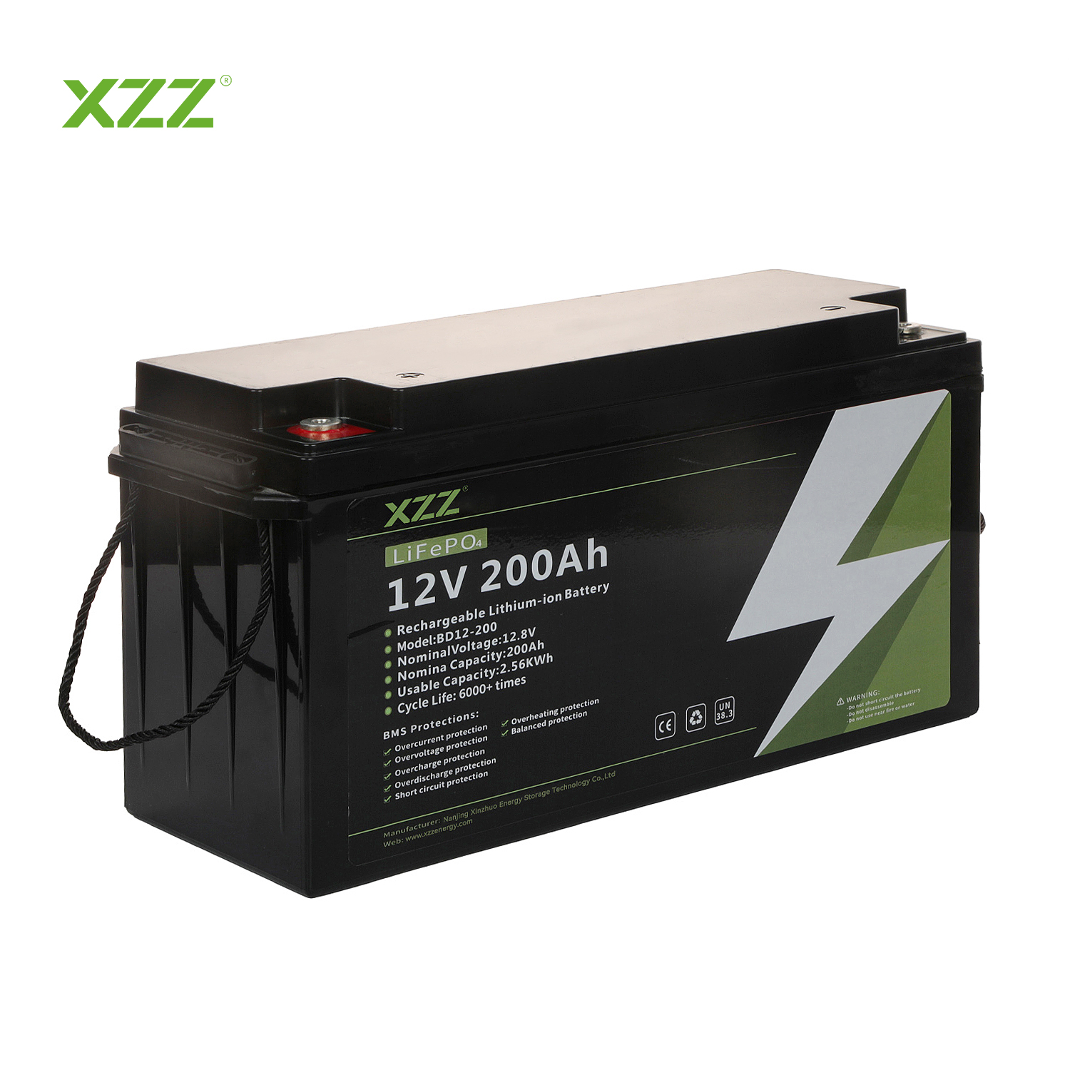 Deep Cycle Long Life LiFePO4 Rechargeable Battery Li-Ion Storage Battery LFP 2560Wh 12.8V 200A Lithium Ion Battery