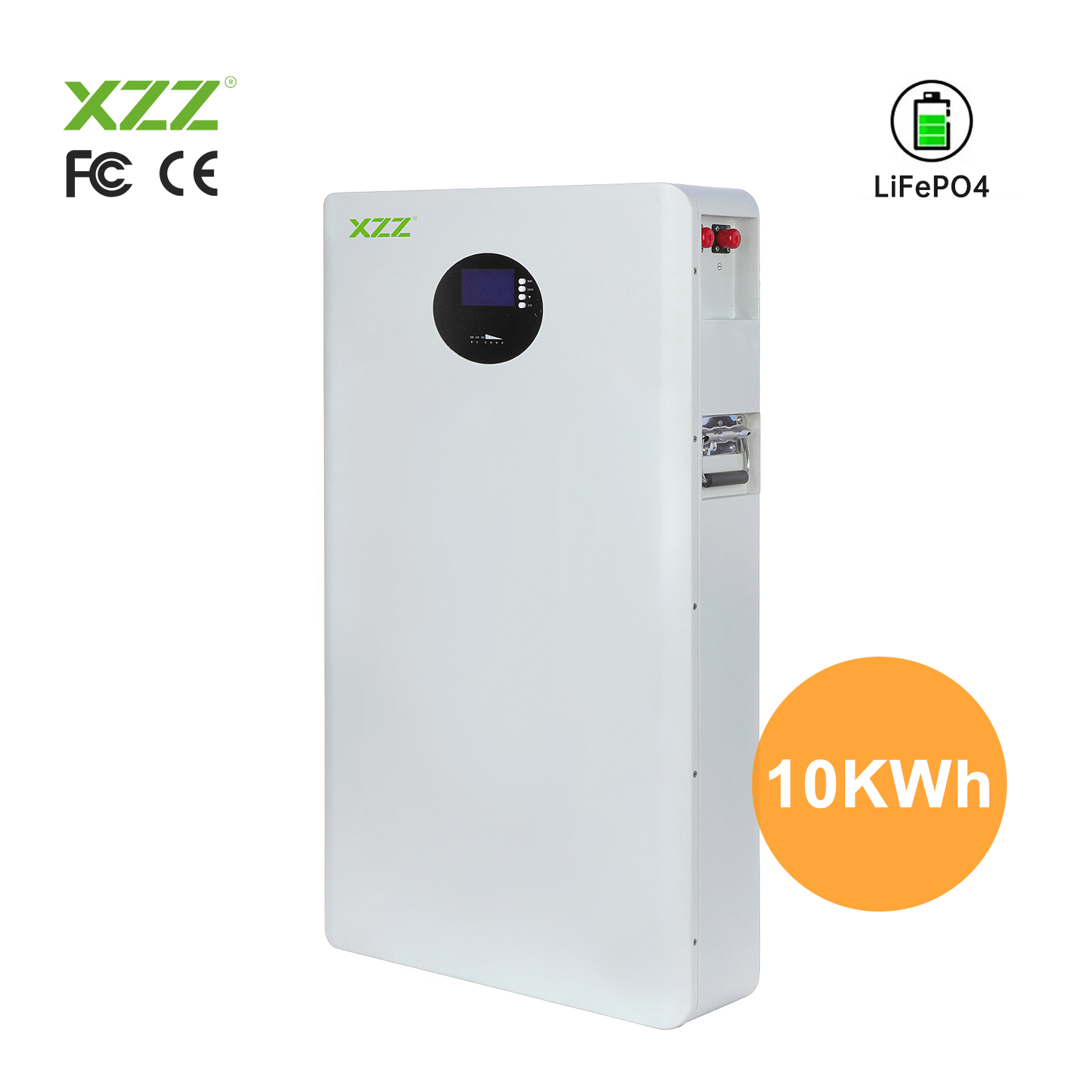 10KWh LiFePO4 Battery Pack Wall/Rack/Stackable Mounted Batteries Solar Home Energy Storage System LiFePO4 Battery Rechargeable Home Energy Storage Lithium Battery