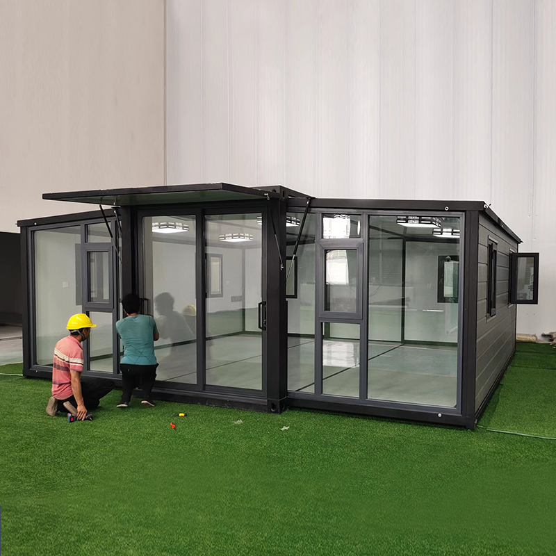  Expandable Container with Bathroom Prefabricated Modular House Container House with Solar Foldable Tiny Home Luxury 20FT 40FT Prefabricated House Expandable House
