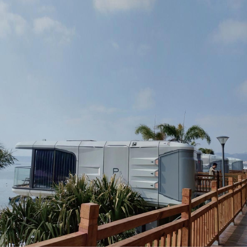 Portable Prefab Container House Space Capsule Bed Cabin Hotel Luxury 2 4 Bedroom Capsule House Tiny House Prefabricated Space Capsule Tiny Home Kit Apple House Portable Room Container House