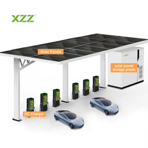 Solar EV Charging System Solar EV Charging Station with Battery Solar EV Charger Energy Solar Battery Hybrid System Solar Off Grid Solar System Solar DC AC EV Charger for Cars