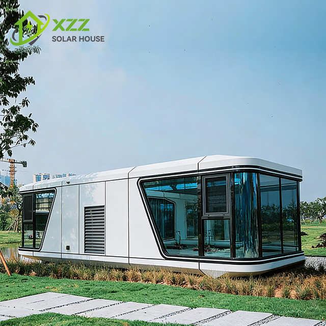 XZZENERGY 33 squares Solar Capsule Mobile House with Solar Energy Solutions and bedrooms kitchen bathroom all included for Off-Grid Living Enthusiasts Government&Tourism Dpartments(for Scenic Sports）