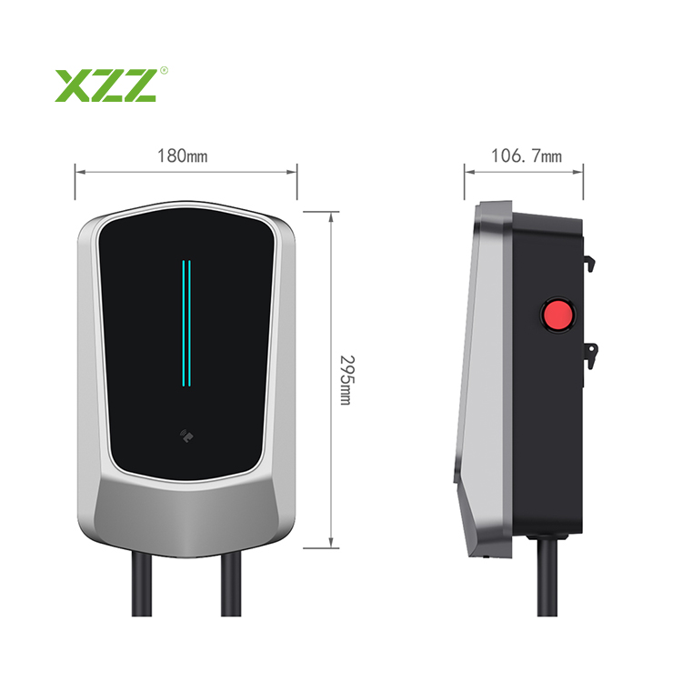  XZZ 7KW 11KW 22KW Wallbox EV Charger LED Mobile Home AC Electric Vehicle EV Charging Station WiFi APP Control Adjustable EV Hybrid Car Charger OCPP1.6 