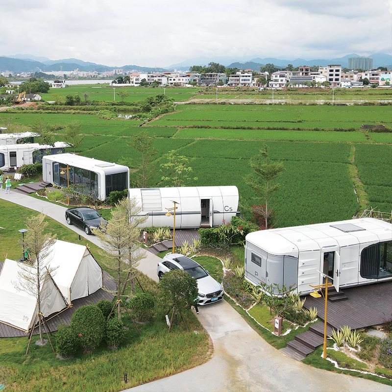 Portable Prefab Container House Space Capsule Bed Cabin Hotel Luxury 2 4 Bedroom Capsule House Tiny House Prefabricated Space Capsule Tiny Home Kit Apple House Portable Room Container House