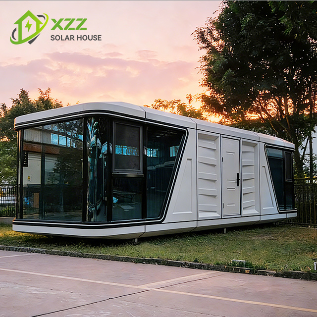 XZZENERGY 33 squares Solar Capsule Mobile House with Solar Energy Solutions and bedrooms kitchen bathroom all included for Off-Grid Living Enthusiasts Government&Tourism Dpartments(for Scenic Sports）
