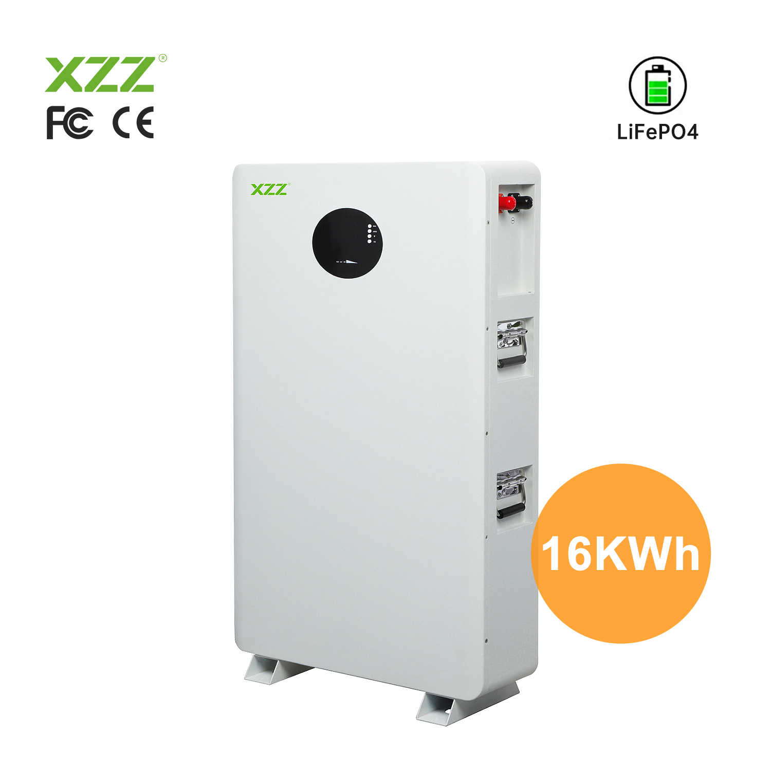 16KWh Rechargeable Home Energy Storage Lithium Battery LiFePO4 Battery Pack Wall/Rack/Stackable Mounted Batteries Solar Home Energy Storage System LiFePO4 Battery