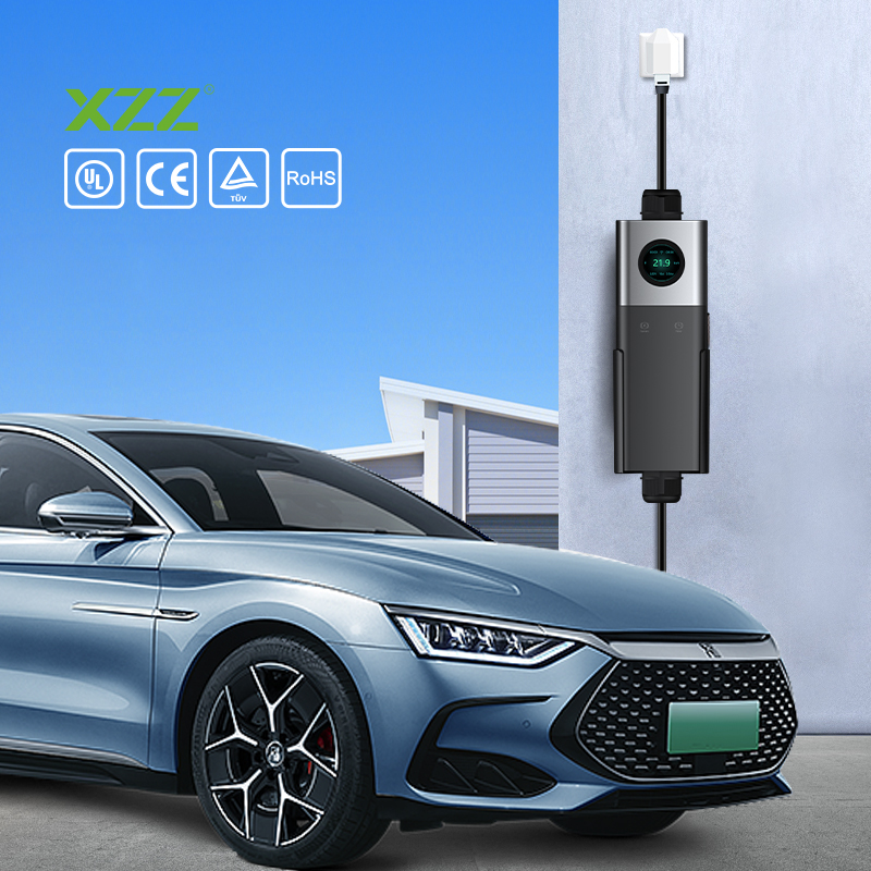 XZZ Mobile Portable EV Charger Home AC EV Charger Wallbox EV Charging Station Portable Ev Charger 7KW portable EV Charger Charging Station Car Charger OCPP1.6 for All Electric Car 