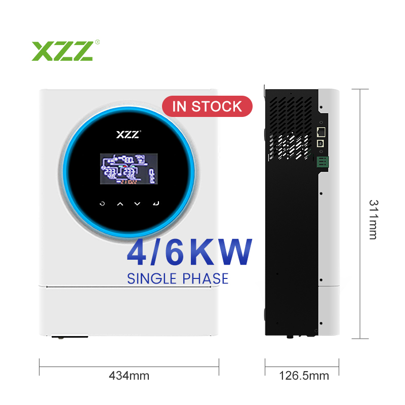  MPPT Offgrid Solar Inverter 4KW 6KW Off Grid Inverter Solar Power System Energy Storage Inverter Home Solar Controller For Energy Storage System Pure Sine Wave Single Phase