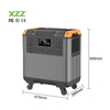 XZZ OEM ODM 3000W 5376Wh Portable Power Station Solar Generator LiFePO4 Power Station For Camping Emergency Multi Function Outdoor Energy Storage Battery Generator with Wheels