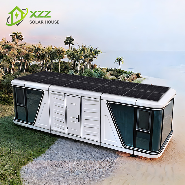 XZZENERGY 33 squares Solar Capsule Mobile House with Solar Energy Solutions and bedrooms kitchen bathroom all included for Off-Grid Living Enthusiasts Government&Tourism Dpartments(for Scenic Sports）