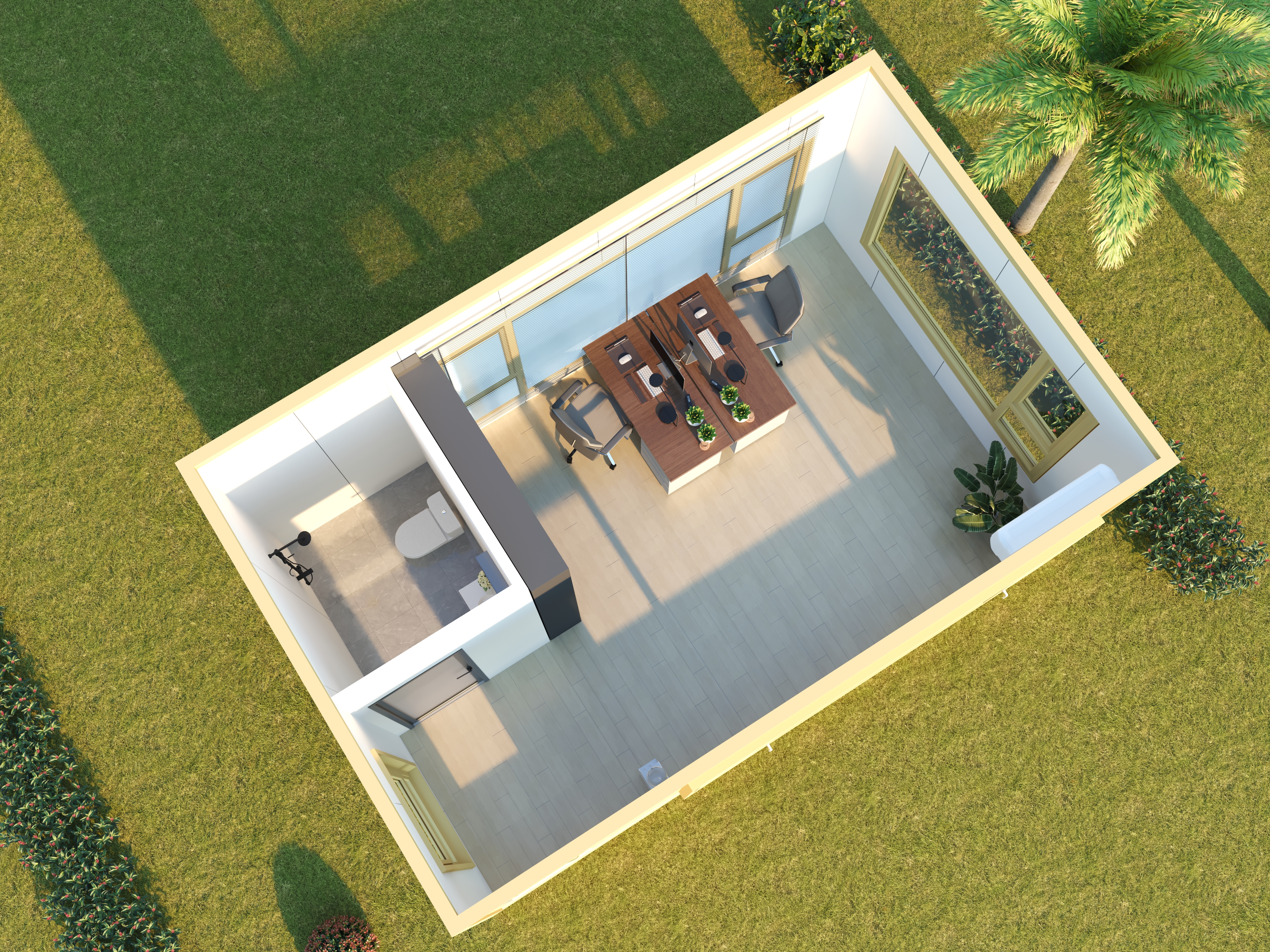 XZZ SOLAR HOUSE 20ft Expandable Modular Home with 2 Bedroom 1 kitchen 1 bathroom Tiny Home | Portable Prefab Unit