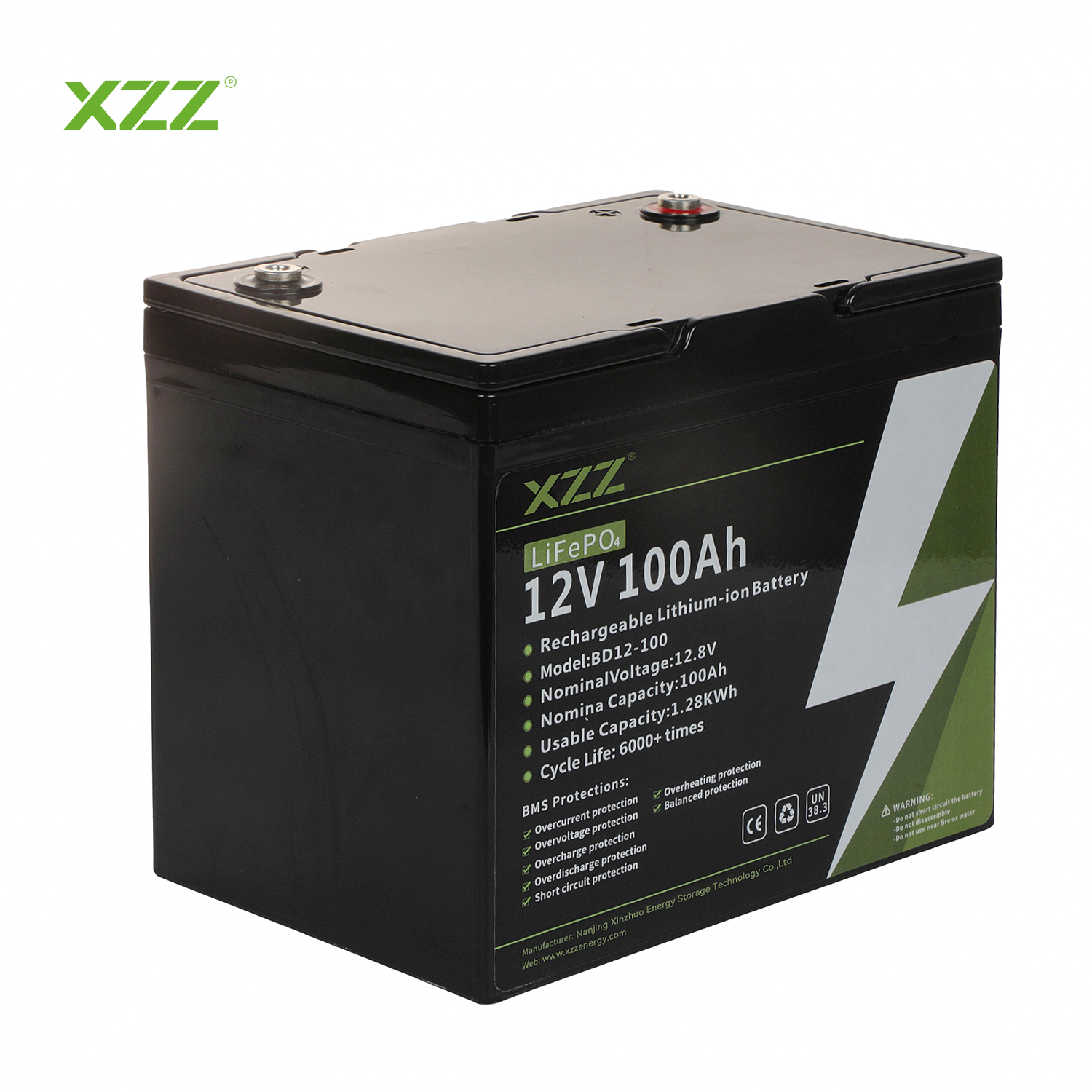 Deep Cycle Long Life LiFePO4 Rechargeable Battery Li-Ion Storage Battery LFP 1280Wh 100Ah 12.8V Lithium Ion Battery