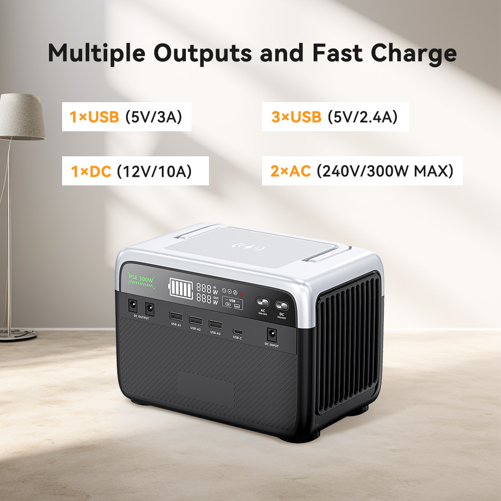 300W Portable Power Station/ Solar Generator ODM/OEM Mobile Power Supply LiFePO4 Battery