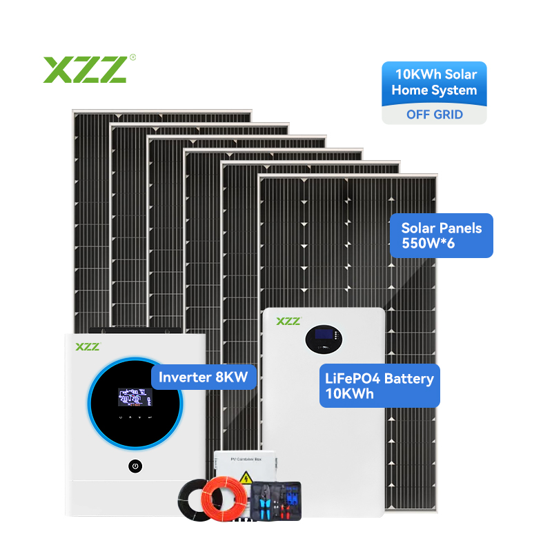 10KWh Off Grid & Hybrid & On Grid Solar Energy System BESS Complete Kit 10KWh All-in-One Energy Storage System Home Solar Power System Photovoltaic System Full Set 