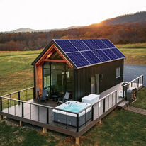  Complete Set Off Grid Living Solution Solar Energy System Container House Hotel 20FT 40FT Prefabricated House Portable Prefab Expandable Container House with Solar Prefab Container House