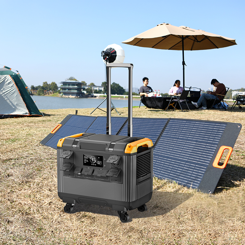 XZZ OEM ODM 3000W 4032Wh Portable Power Station Solar Generator LiFePO4 Power Station For Camping Emergency Multi Function Outdoor Energy Storage Battery Generator with Wheels
