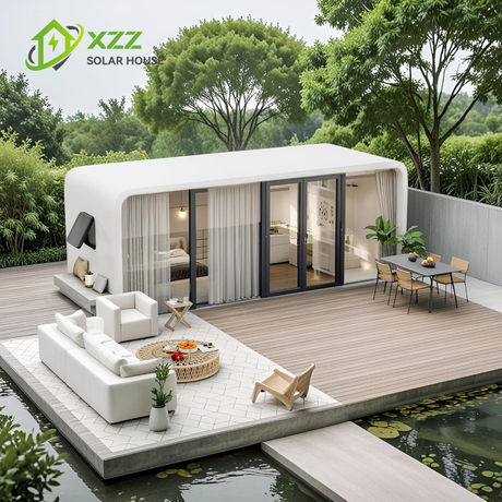 XZZEnergy 19m2 Off-Grid Apple Mobile Cabin Integrated Solar Panel & Energy Storage Apple Cabin Housing Solution with bedroom,kitchen,bathroom for Hotel/Office use