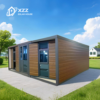 Solar Ready Portable Prefab Expandable Container Foldable Tiny Home Luxury 40ft Prefabricated House Complete Set Off Grid Living Solution Solar Energy System Container House