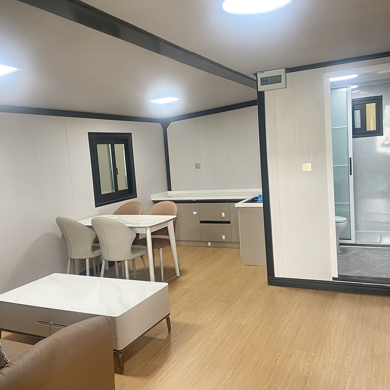XZZENERGY Solar Energy 100% totally Off-Grid 20ft Prefab Modular Expandable Container House with 2bedrooms,kitchen and bathroom solar energy included.30kwh Power perday