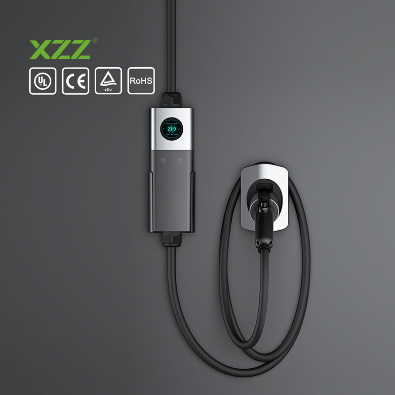 XZZ Mobile Portable EV Charger Home AC EV Charger Wallbox EV Charging Station Portable Ev Charger 7KW portable EV Charger Charging Station Car Charger OCPP1.6 for All Electric Car 