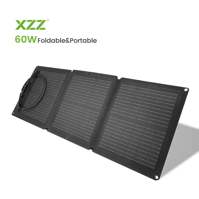 60W High Efficiency Foldable Solar Panel 60W Folding Portable Solar Panels for Outdoor Use Factory Customization with Power Station ETFE Integral Laminated 