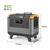 XZZ OEM ODM 3000W 4032Wh Portable Power Station Solar Generator LiFePO4 Power Station For Camping Emergency Multi Function Outdoor Energy Storage Battery Generator with Wheels