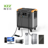 XZZ OEM ODM 3000W 5376Wh Portable Power Station Solar Generator LiFePO4 Power Station For Camping Emergency Multi Function Outdoor Energy Storage Battery Generator with Wheels