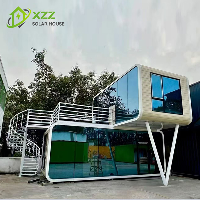 XZZEnergy Solar Off-Grid Apple Mobile Cabin Integrated Solar Panel & Energy Storage Apple Cabin Housing Solution with bedroom,kitchen,bathroom for Hotel/Office use