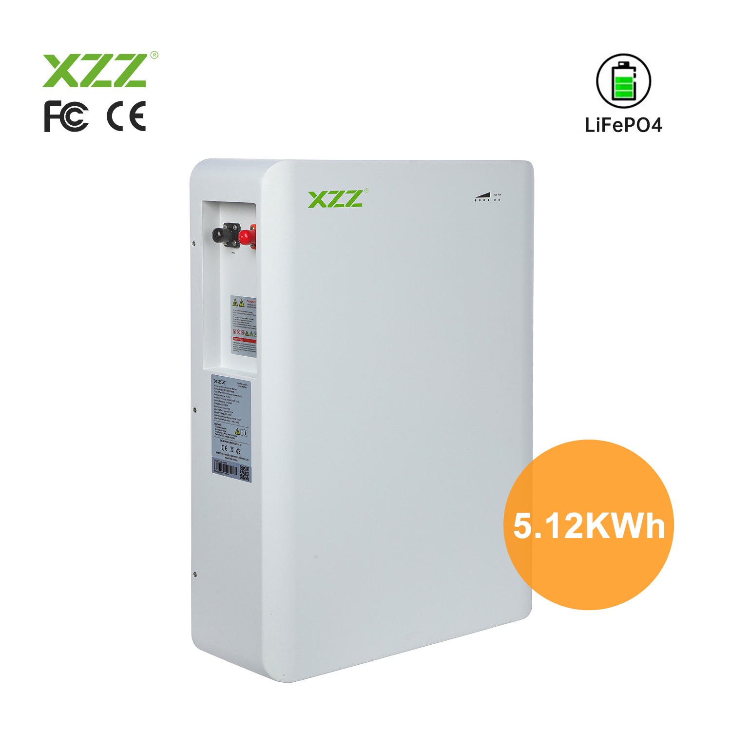 Solar Energy Storage System 5.12KWh Lithium-Ion Battery LiFePO4 Battery Pack Rechargeable Home Energy Storage Lithium Battery