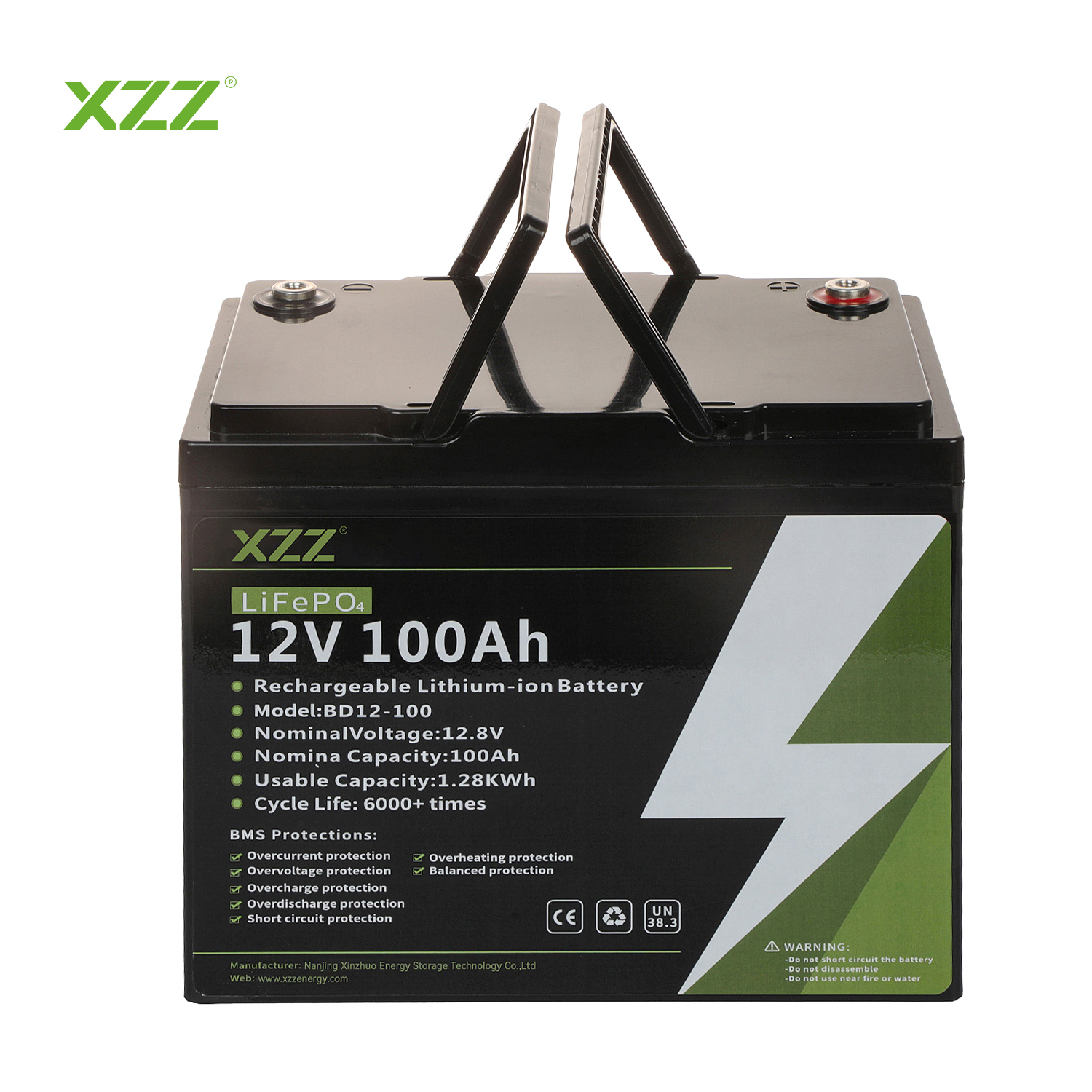 Deep Cycle Long Life LiFePO4 Rechargeable Battery Li-Ion Storage Battery LFP 1280Wh 100Ah 12.8V Lithium Ion Battery