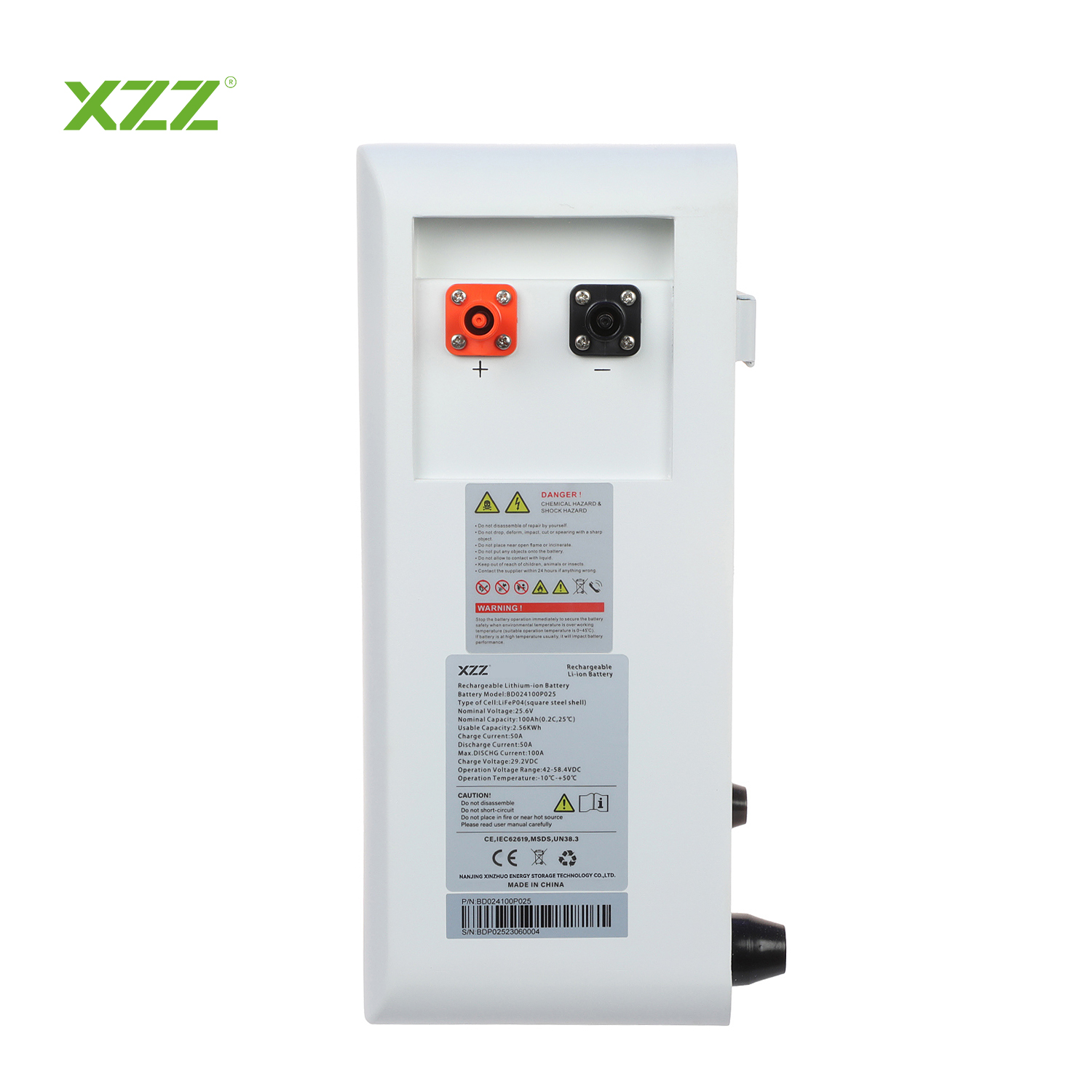 2.56KWh LiFePO4 Battery Pack Wall/Rack/Stackable Mounted Batteries Solar Home Energy Storage System Rechargeable Home Energy Storage Lithium Battery