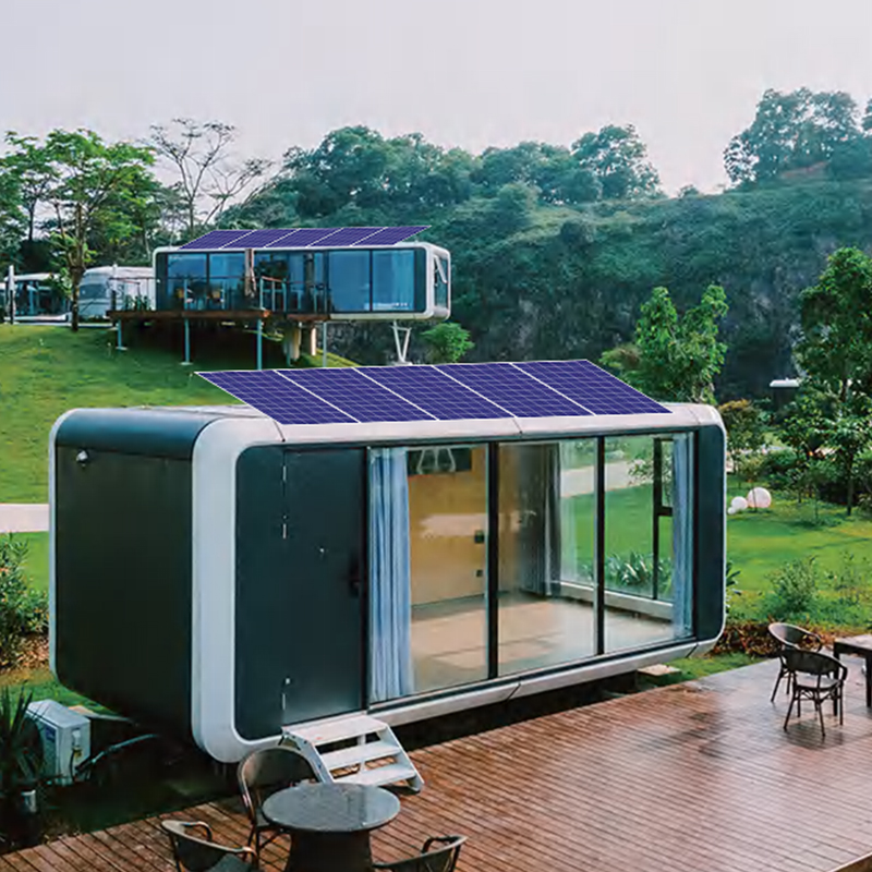 Capsule House Apple House Modern 20ft 40ft Prefab House Container House with Solar Panels Bathroom Kitchen Solar Prefab House Modern 2 Bedroom Container House Prefab Design with Solar Electric