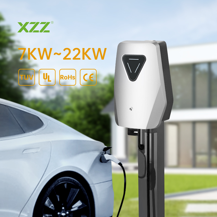  XZZ Home AC EV Charg 7KW 11KW 22KW EV Charging Station WiFi APP Control Adjustable EV & Plug-in Hybrid Car Charger Ocpp1.6 for All Electric Car 