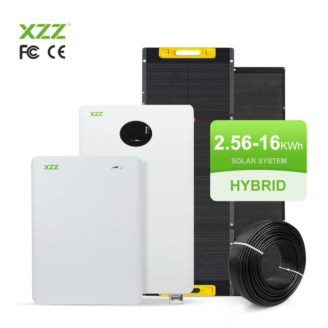 Home Use Solar Energy System Complete Kit 2.56KW 3.43KW 5.12KW 10KW 16KW Hybrid On&Off Grid Solar Panels Home Energy Storage System BESS